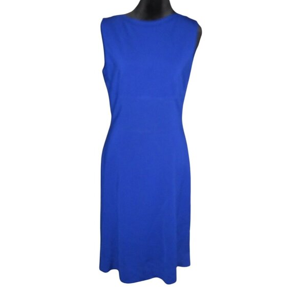 ELIE TAHARI Cobalt Blue Marley Silk Sheath Dress sz 6 MSRP $348 Gorgeous dress! - Picture 1 of 8